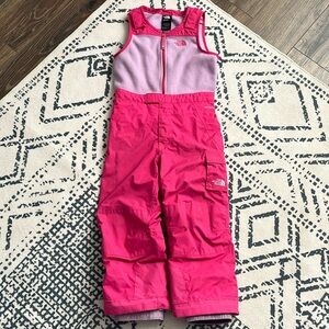 The North Face Pink Purple Toddler Insulated Bib Snow Suit Sz 5